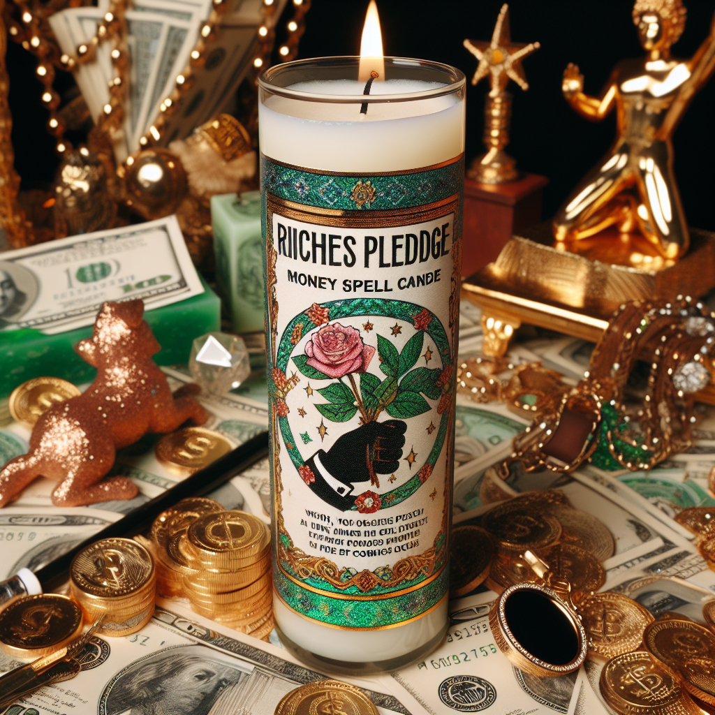 riches pledge money spell candle