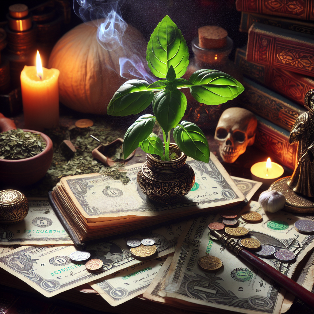 spell attract money basil