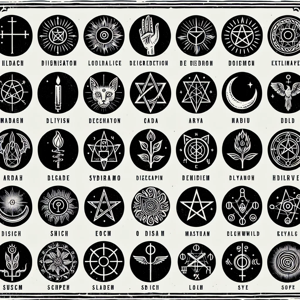 Wiccan symbols, sacred symbols, magical symbols, Wiccan rituals, Wiccan magic