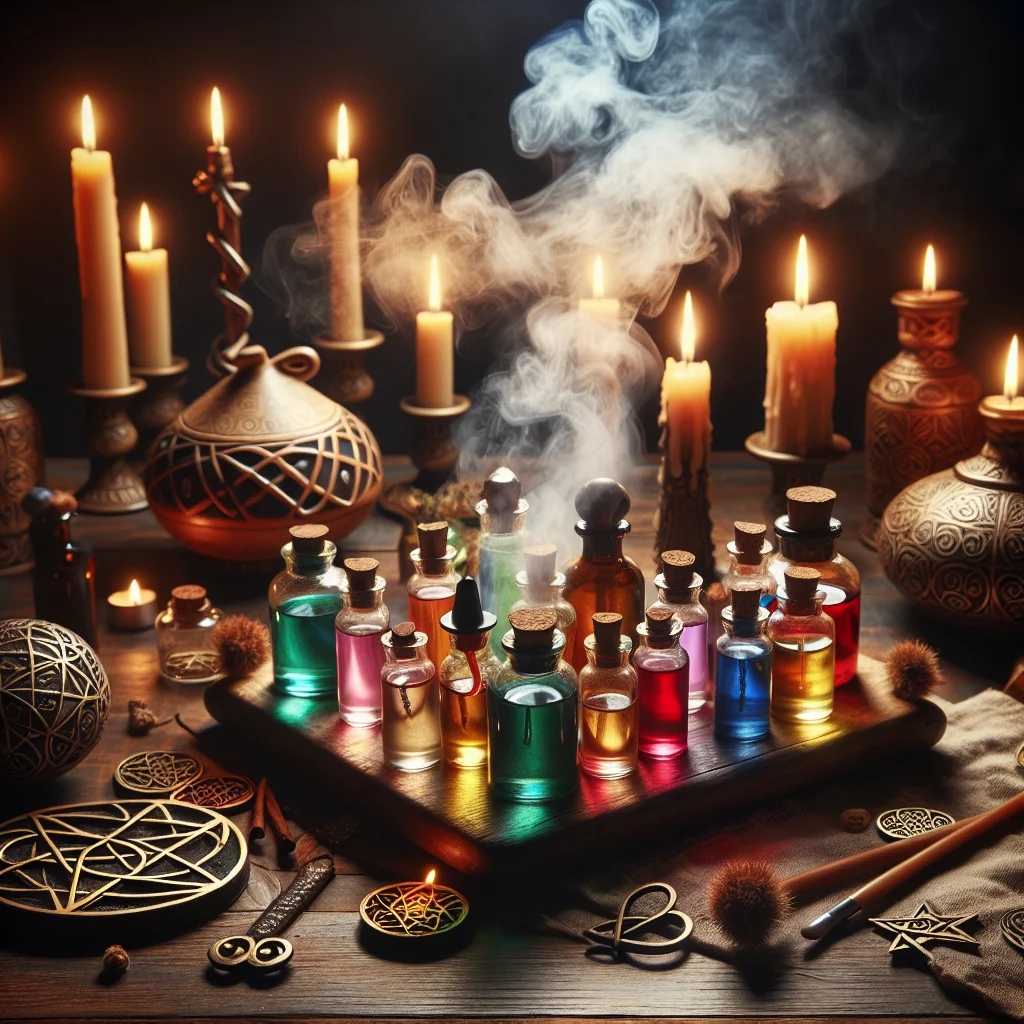 essential oils, Wiccan practice, magical oils, aromatherapy, ritual oils