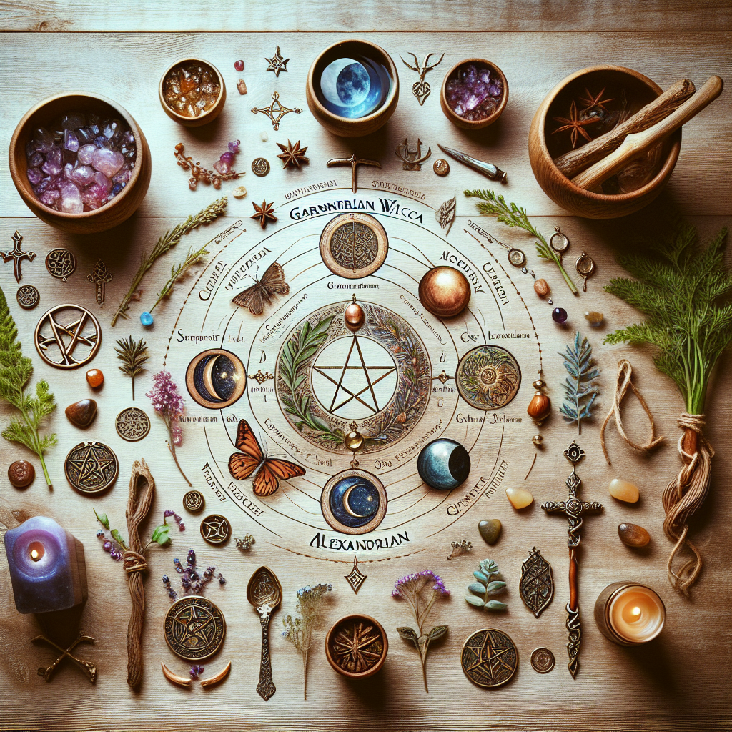 Gardnerian Wicca, Alexandrian Wicca, Wiccan branches, Wiccan traditions, Wiccan differences