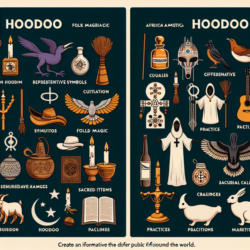 Hoodoo vs other traditions, folk magic, spiritual practices, magical contrasts, Hoodoo differences