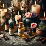 essential oils, Wiccan practice, magical oils, aromatherapy, ritual oils