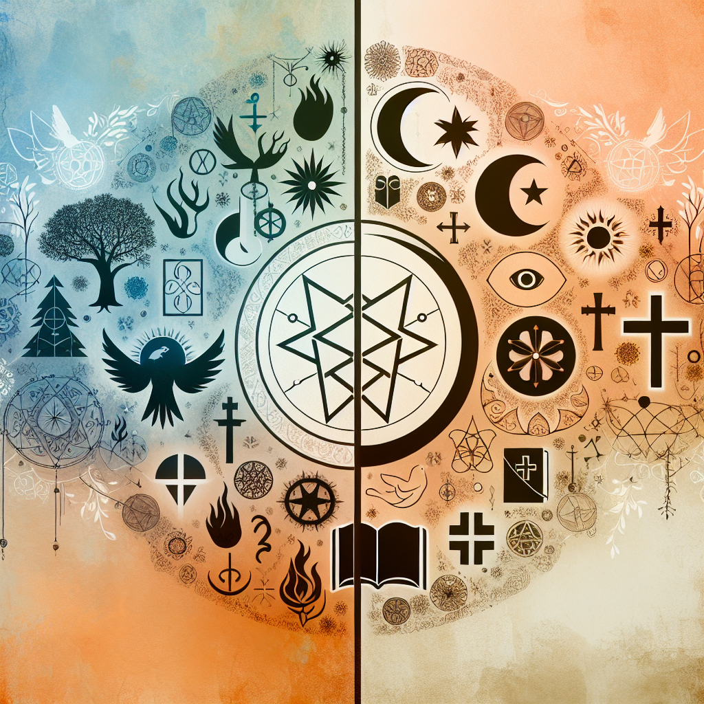 Paganism vs Christianity, religious differences, Pagan beliefs, Christian beliefs, spiritual contrasts