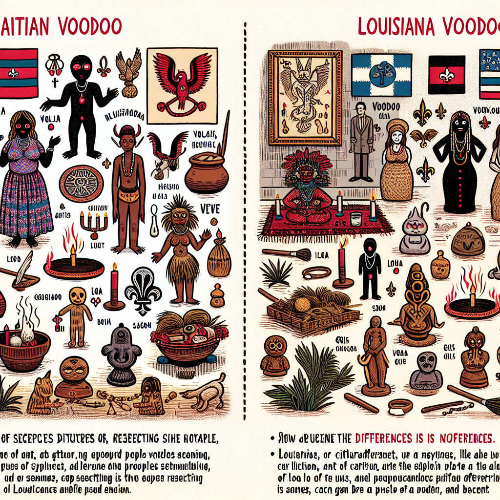 Haitian Voodoo, Louisiana Voodoo, spiritual practices, African traditions, Voodoo differences