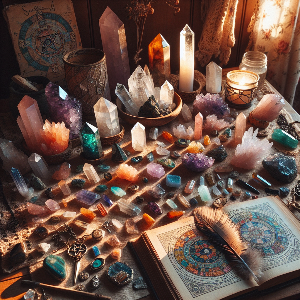 Crystal rituals, Wiccan crystals, magical stones, crystal magick, spiritual practices