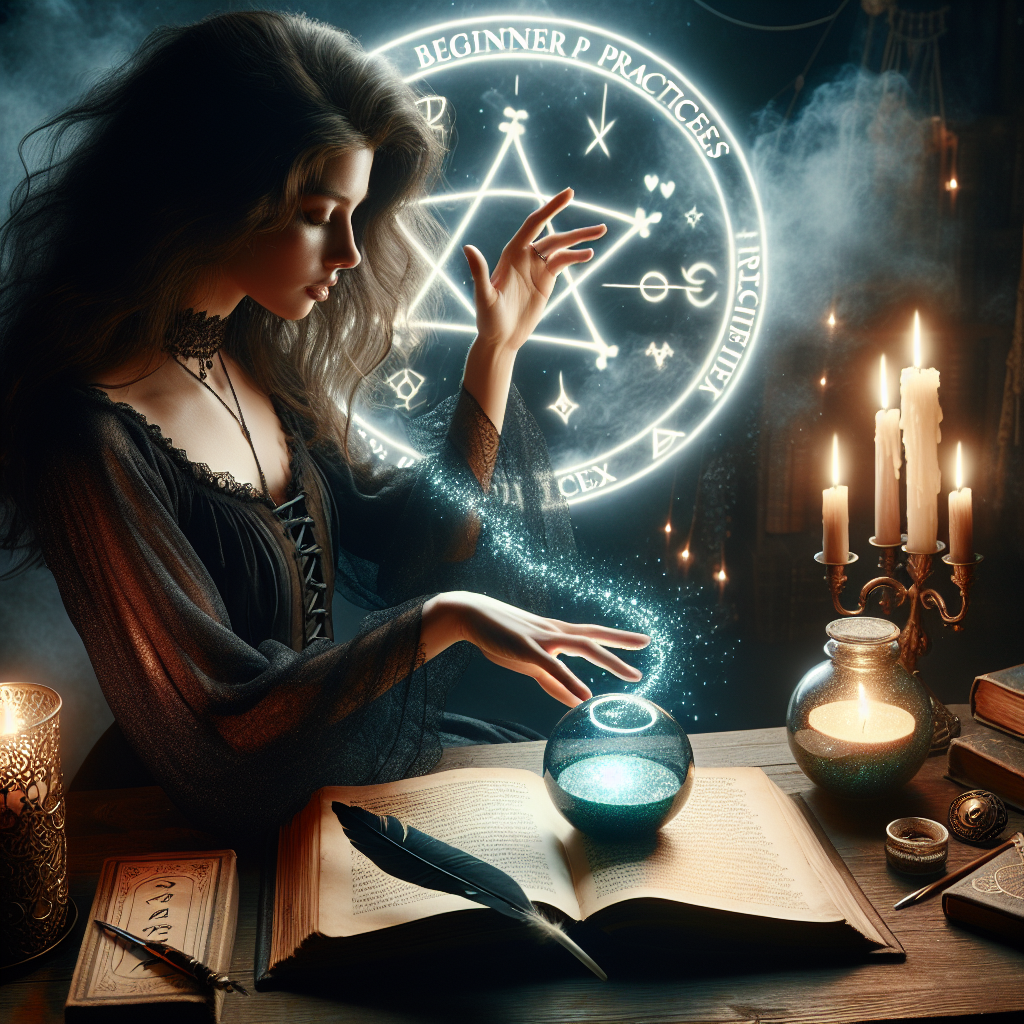 Witch spells, spiritual magic, beginner practices, spell casting, essential witchcraft