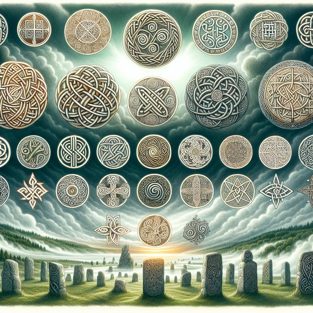 Sacred symbols, Celtic-Norse traditions, spiritual emblems, magickal icons, ritual symbols