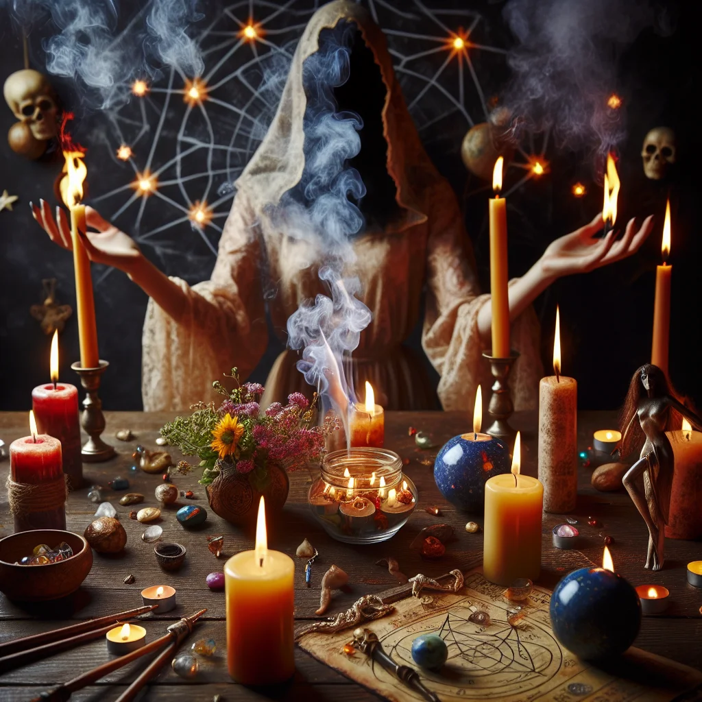 Candle spells, fire magick, ritual practices, spiritual candles, spellcasting