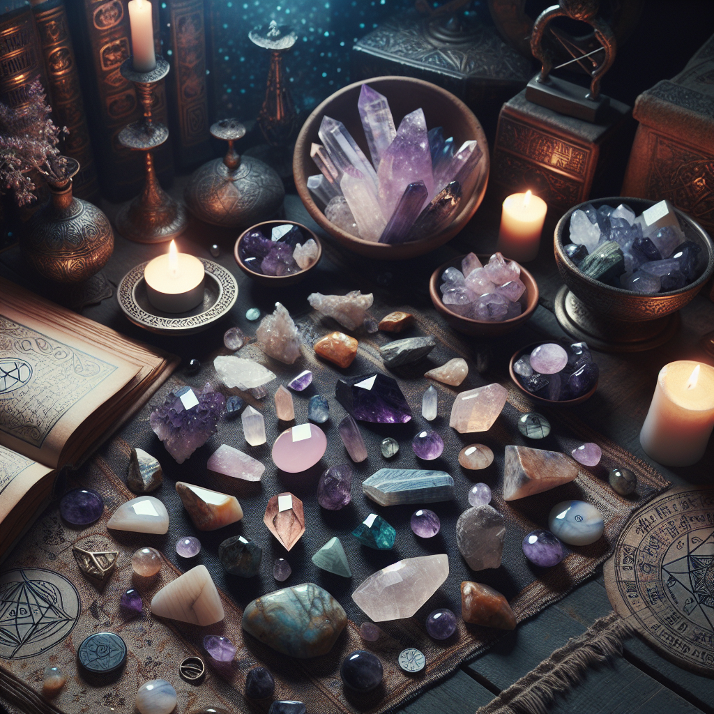 Pagan crystals, magical stones, sacred gems, spiritual uses, pagan rituals