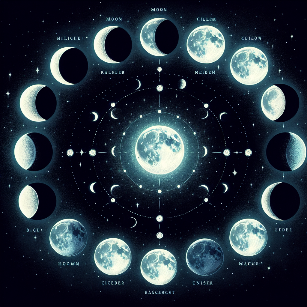 Moon phases, Wiccan lunar magic, lunar rituals, moon spells, Wiccan moon cycle