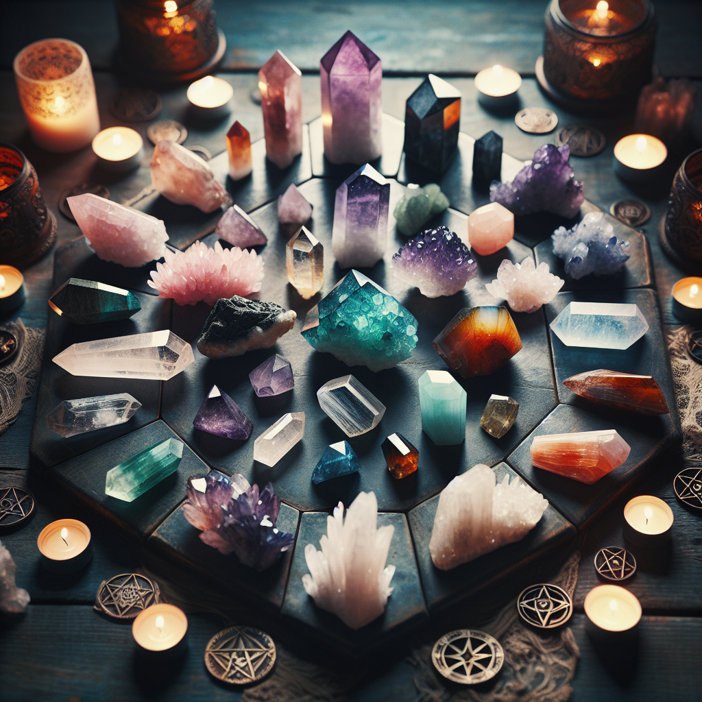 Pagan crystals, magical stones, sacred gems, spiritual uses, pagan rituals