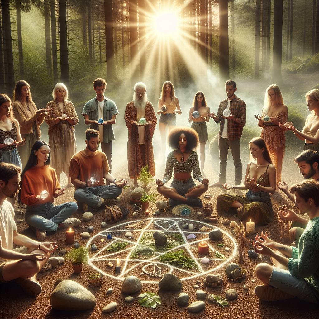 Nature magick, spiritual energy, magical rituals, earth-based practices, nature worship