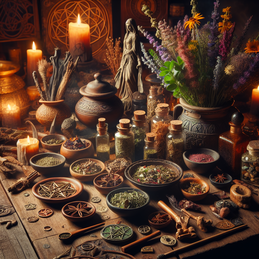 Pagan herbs, sacred plants, ritual usage, spellcraft ingredients, spiritual herbs