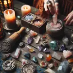 Pagan crystals, magical stones, ritual practices, spiritual tools, pagan magick