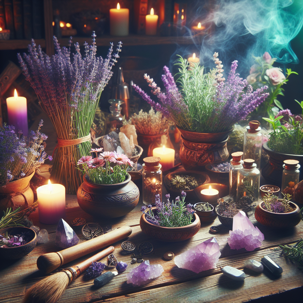 Sacred herbs, witchcraft tools, magical plants, pagan spellwork, herb uses