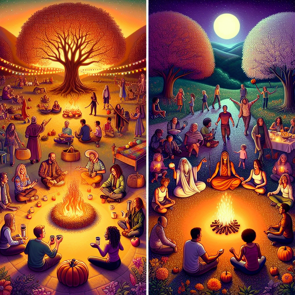 Seasonal celebrations, spiritual festivals, pagan and witchcraft rituals, nature-based events