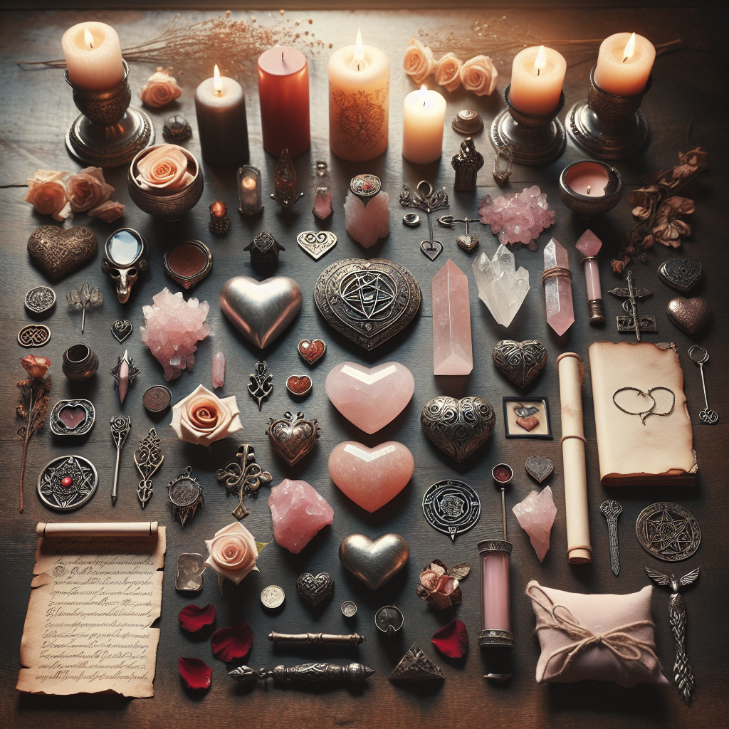 Love spells, attraction magic, romantic rituals, relationship witchcraft, spiritual magic