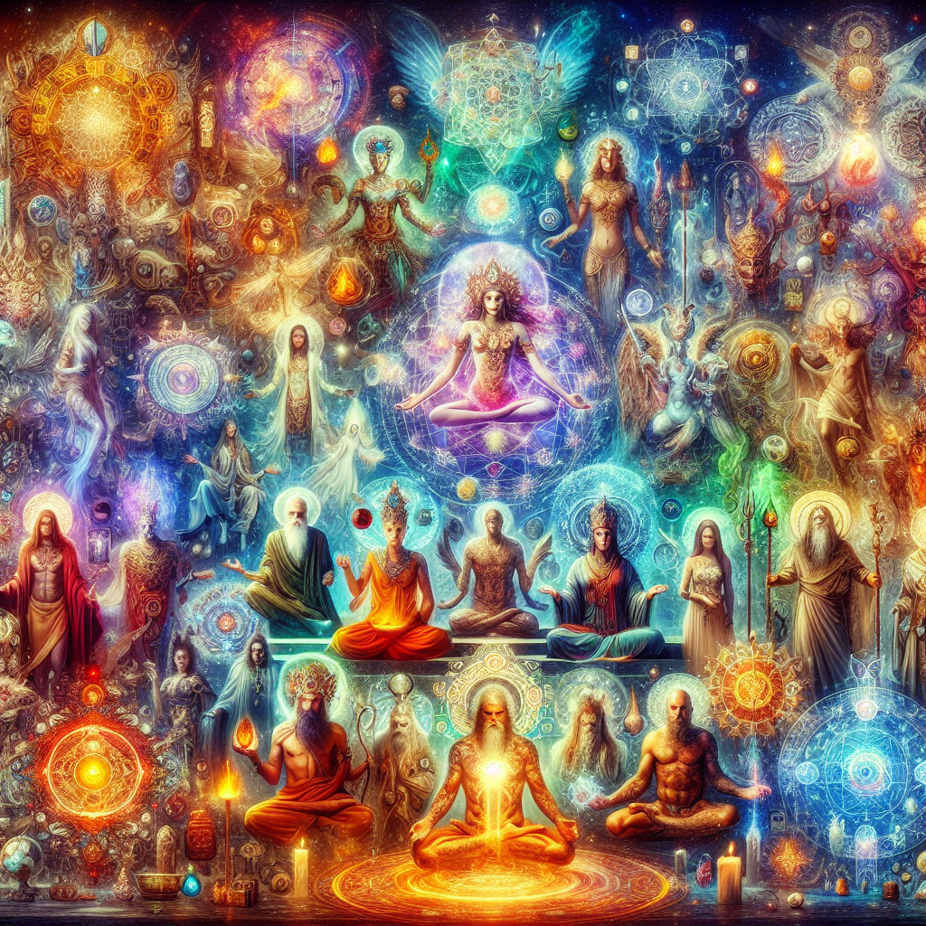 Pagan deities, gods and goddesses, worldwide worship, divine honoring, spiritual pantheon