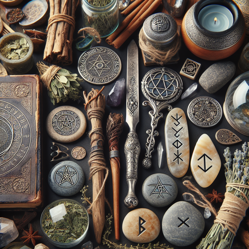 Ritual tools, spiritual items, witchcraft equipment, pagan essentials, magical gear