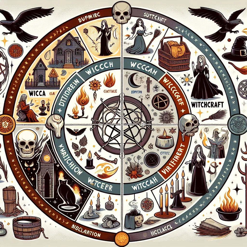 Wicca vs witchcraft, Wiccan traditions, witchcraft practices, Wiccan beliefs, witchcraft differences