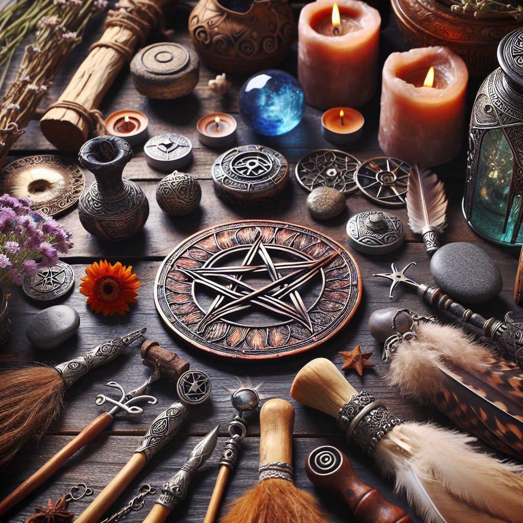 Wiccan-pagan tools, ritual instruments, magickal supplies, spiritual practices, altar essentials