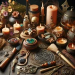 Wiccan tools, magical instruments, spellwork essentials, Wicca magick, ritual supplies