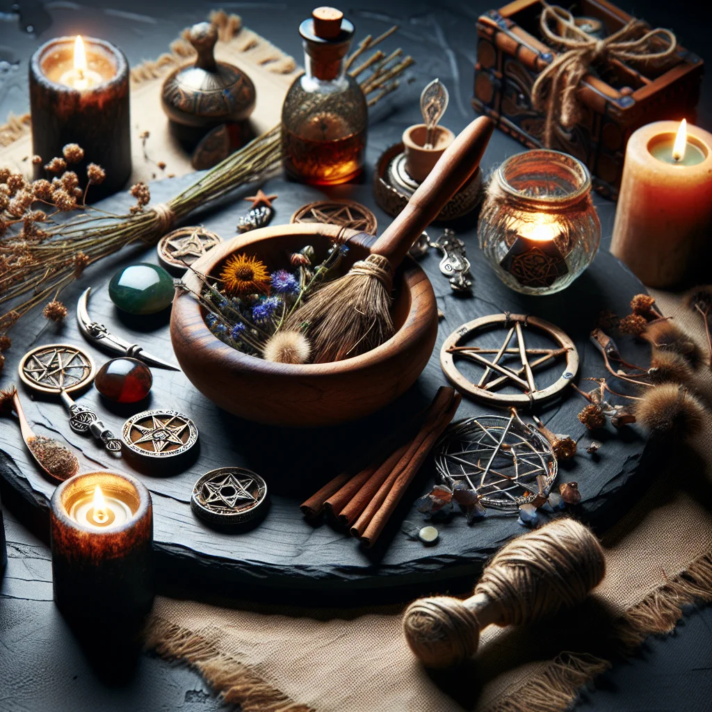 Witchcraft and paganism, spiritual rituals, magickal synergy, Wiccan tools, pagan magick