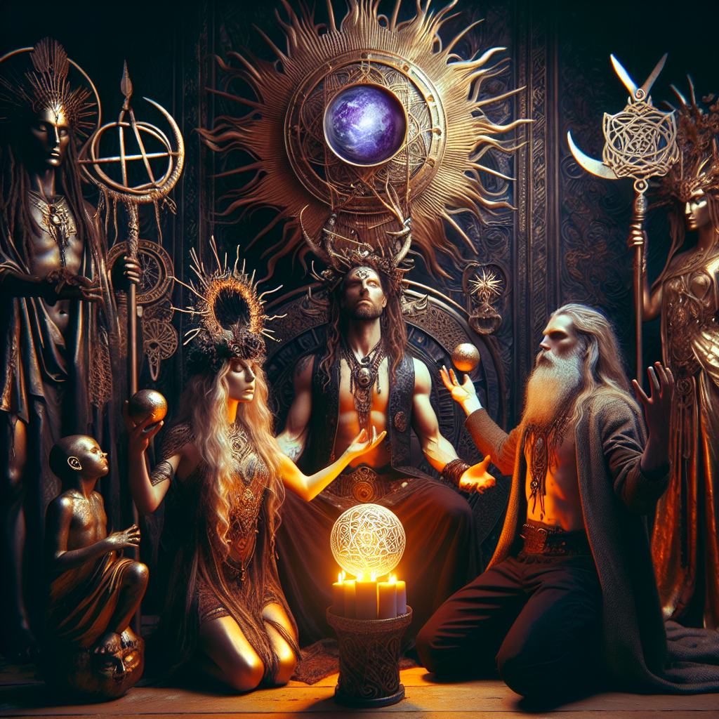 Worshiped deities, Wiccan gods, pagan pantheon, spiritual figures, divine connection