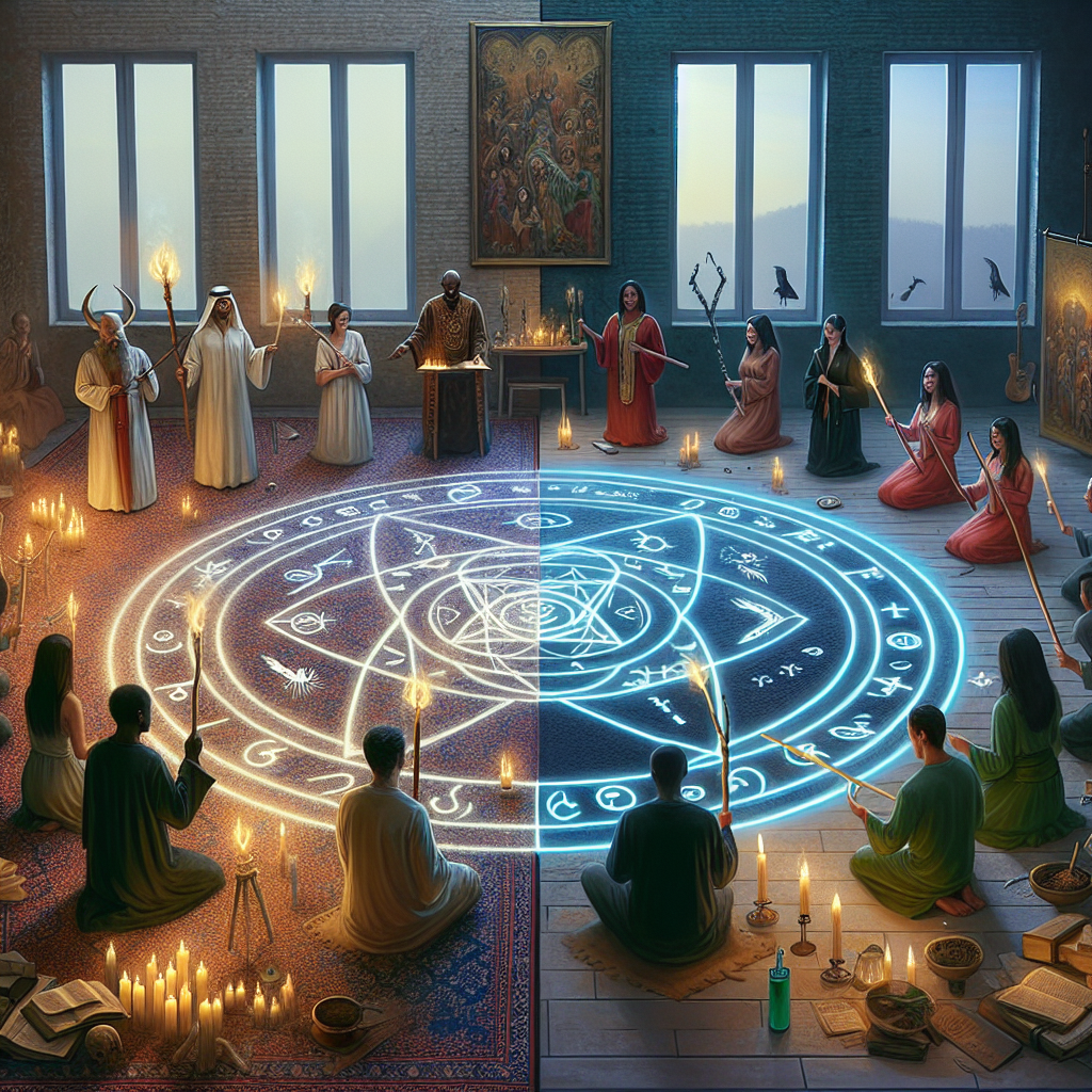 Chaos magick, ceremonial rituals, spiritual differences, magickal traditions, practice comparison