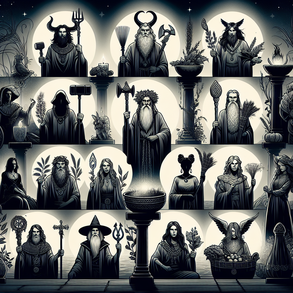 Worshiped deities, Wiccan gods, pagan pantheon, spiritual figures, divine connection