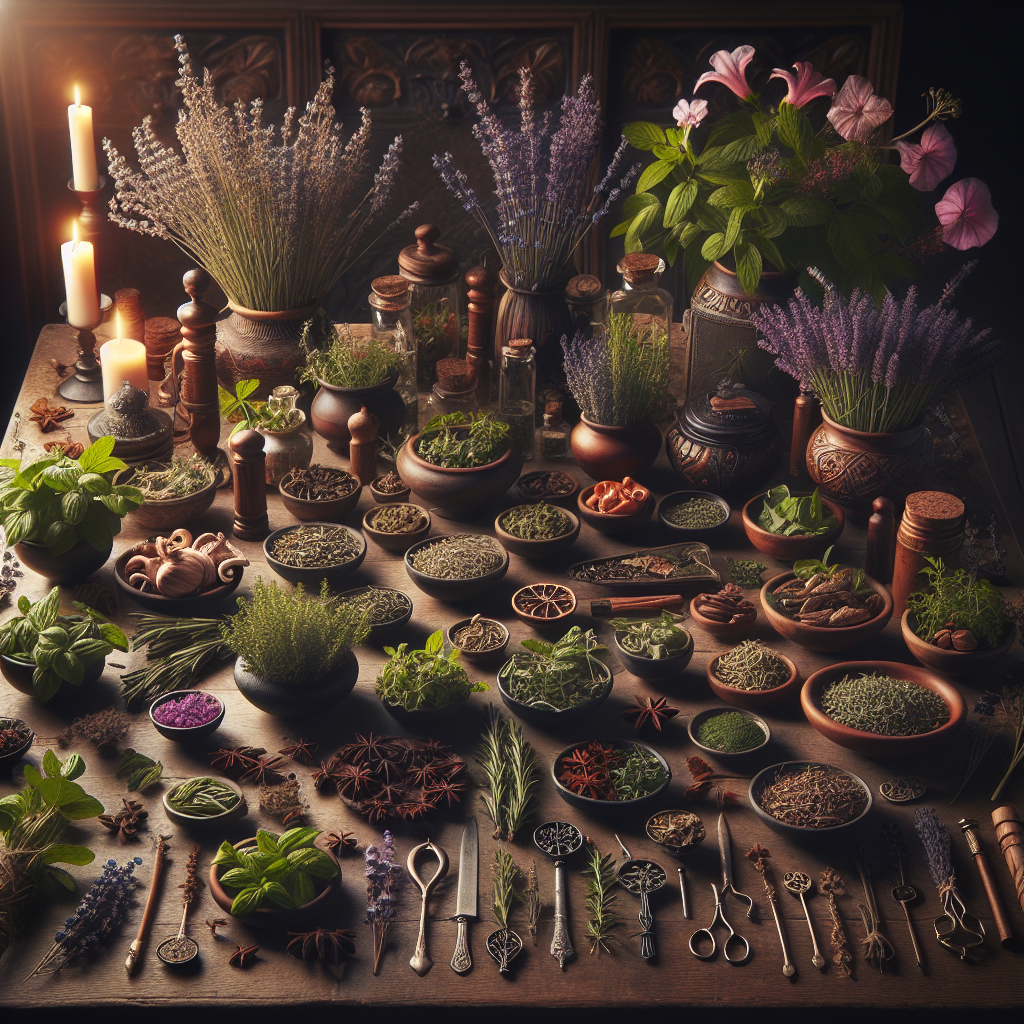 Witch herbs, ritual plants, magical uses, spiritual healing, spell ingredients