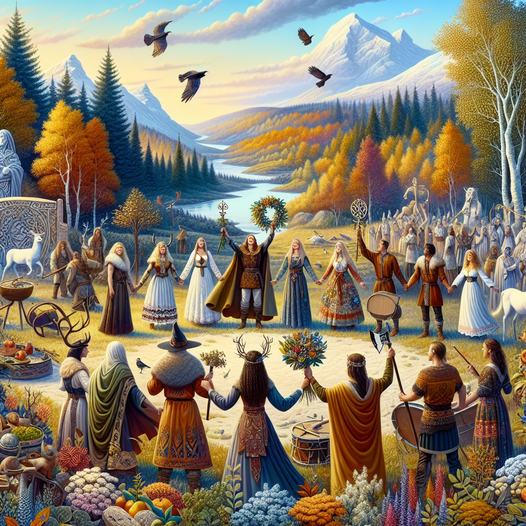 Seasonal celebrations, Norse paganism, spiritual festivals, pagan rituals, nature honoring