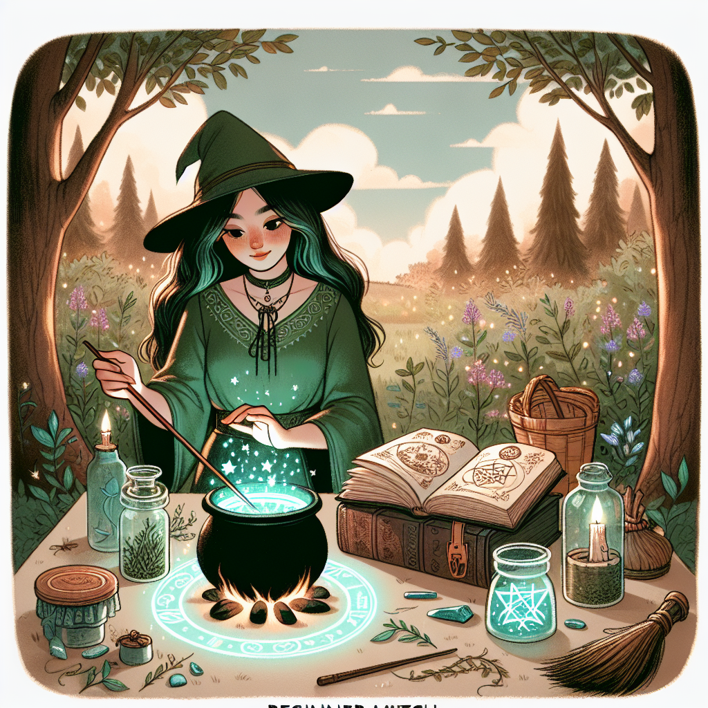 Beginner witch spells, simple magic, starter rituals, witchcraft practices, easy spells