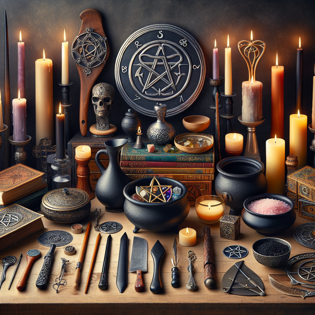 Wiccan altar tools, essential Wiccan items, ritual tools, witchcraft gear, altar essentials