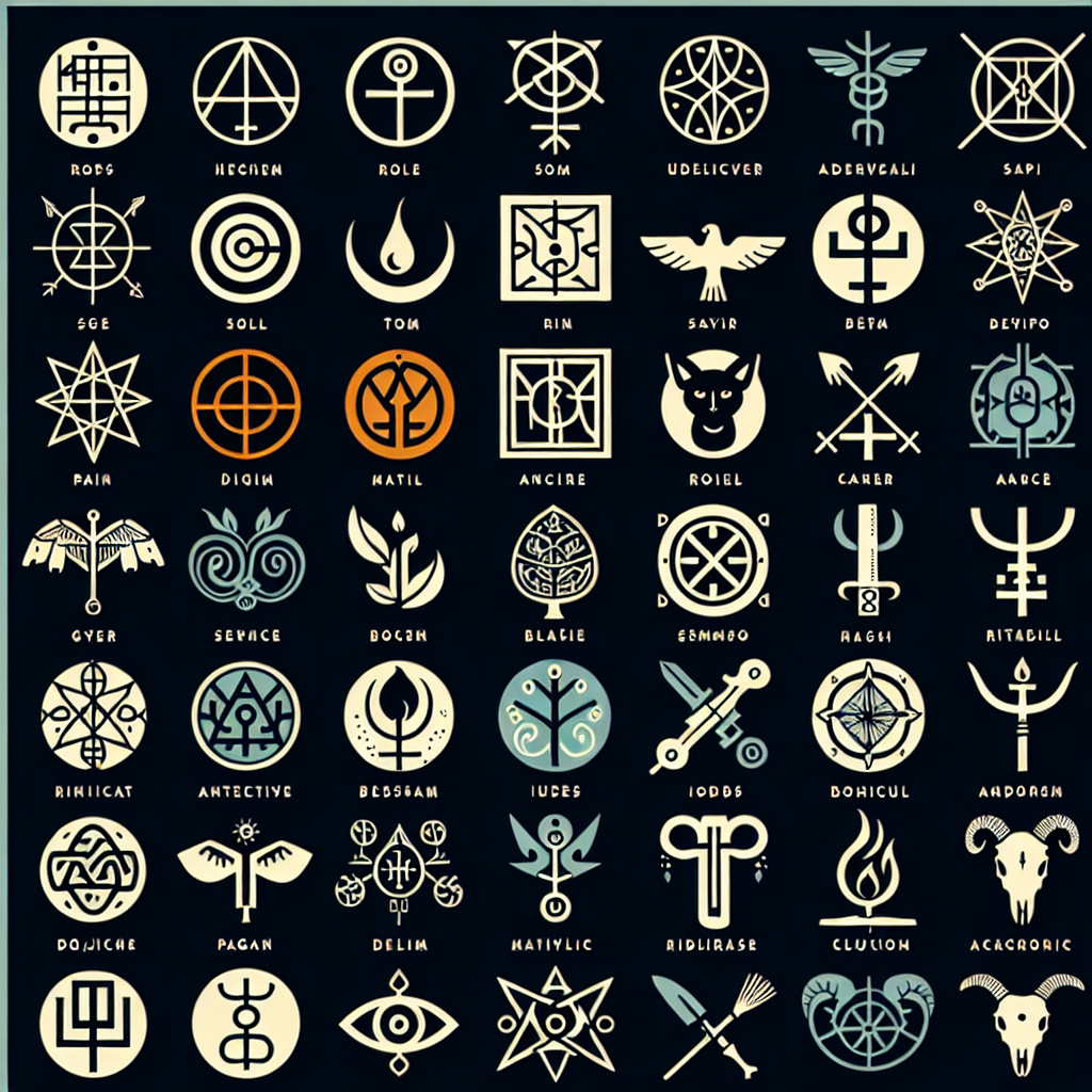 Pagan symbols, sacred meanings, traditional icons, pagan meanings, spiritual symbols