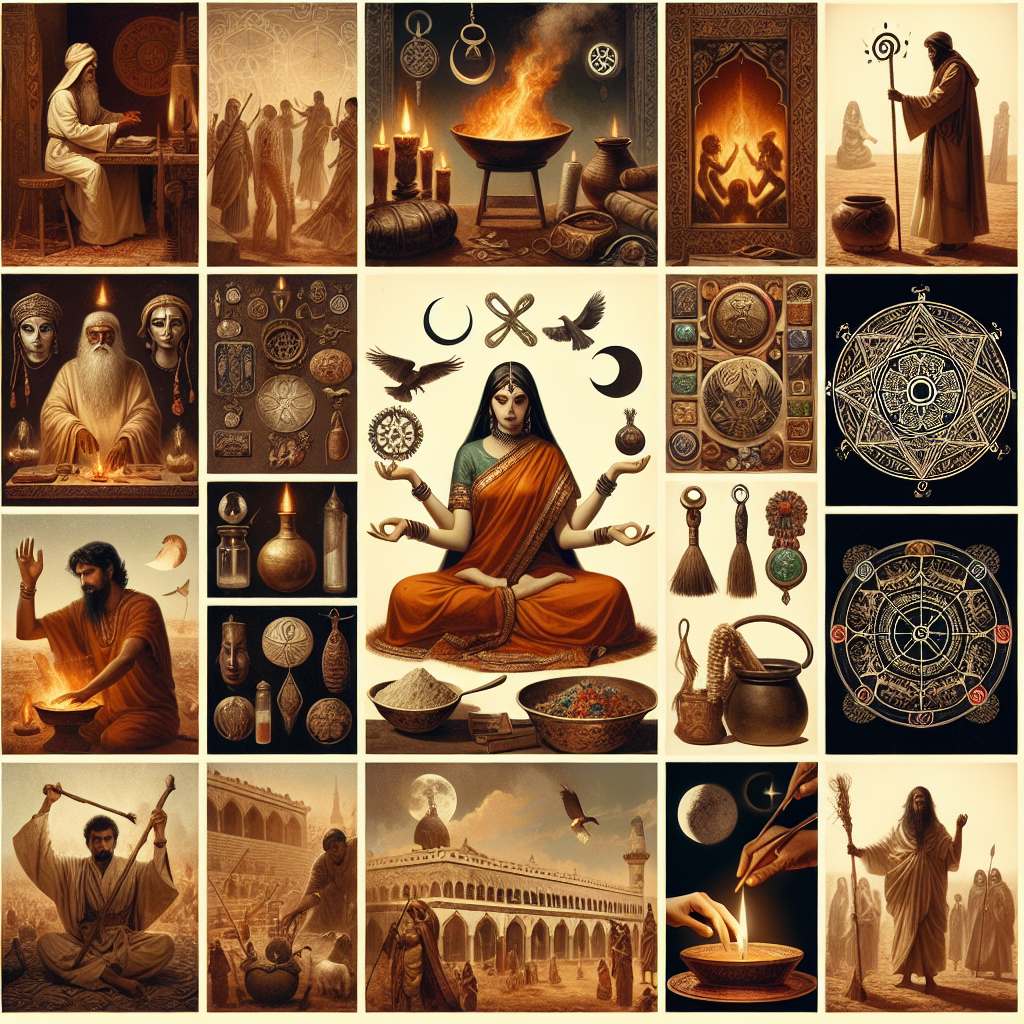 Ancient pagan magic, historical rituals, spiritual practices, cultural spells, sacred traditions