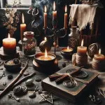 Candle spells, spiritual peace, protective magic, witchcraft rituals, sacred fire