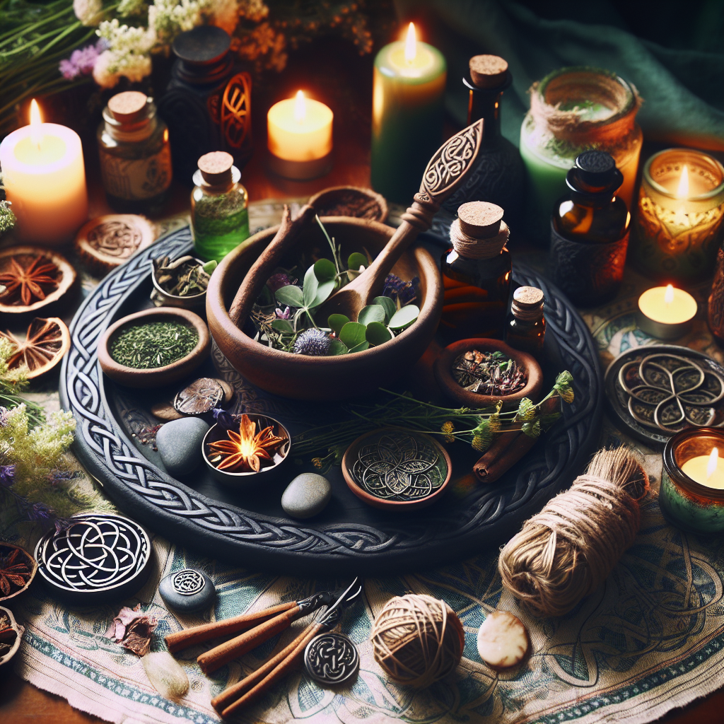 Celtic healing spells, spiritual practices, natural magick, health rituals, herbal healing