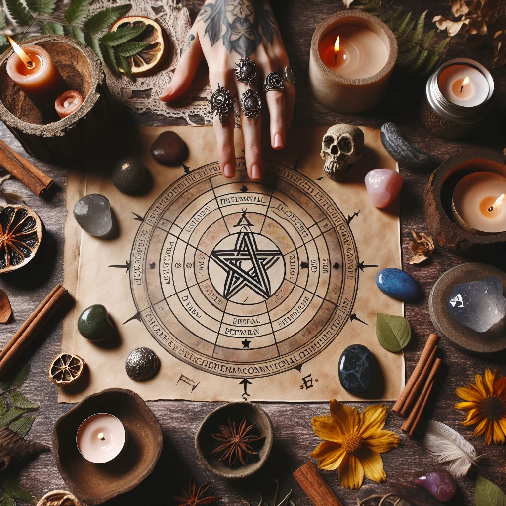 Elemental witchcraft, nature connection, spiritual elements, witch rituals, elemental spells