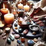 Healing crystals, spiritual magick, stone rituals, crystal healing, witchcraft tools