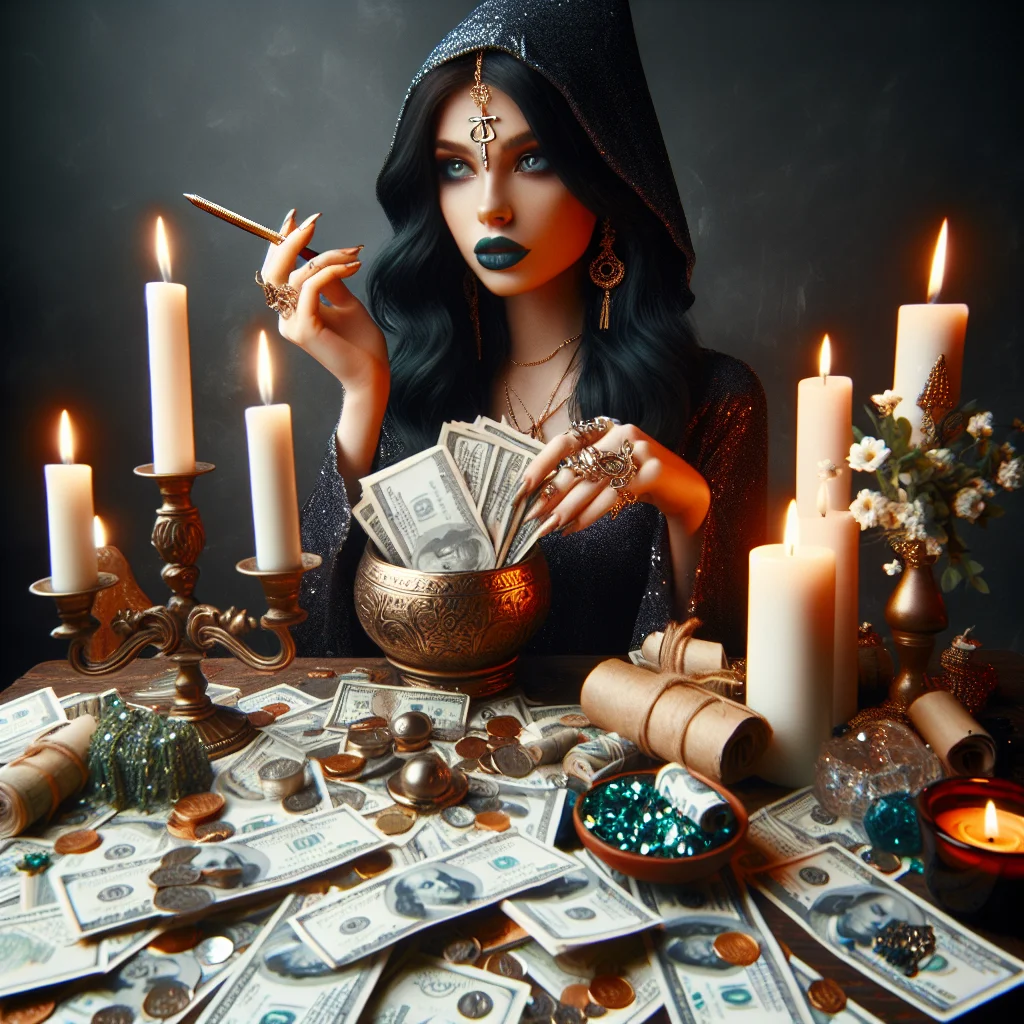 Money spells, prosperity magic, wealth witchcraft, financial spells, abundance rituals