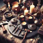 Norse altar tools, spiritual items, magical practices, sacred equipment, Viking rituals