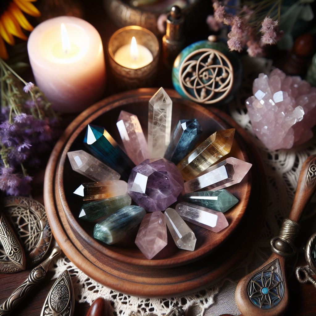 Protection crystals, spiritual talismans, magical defense, witch tools, crystal magic