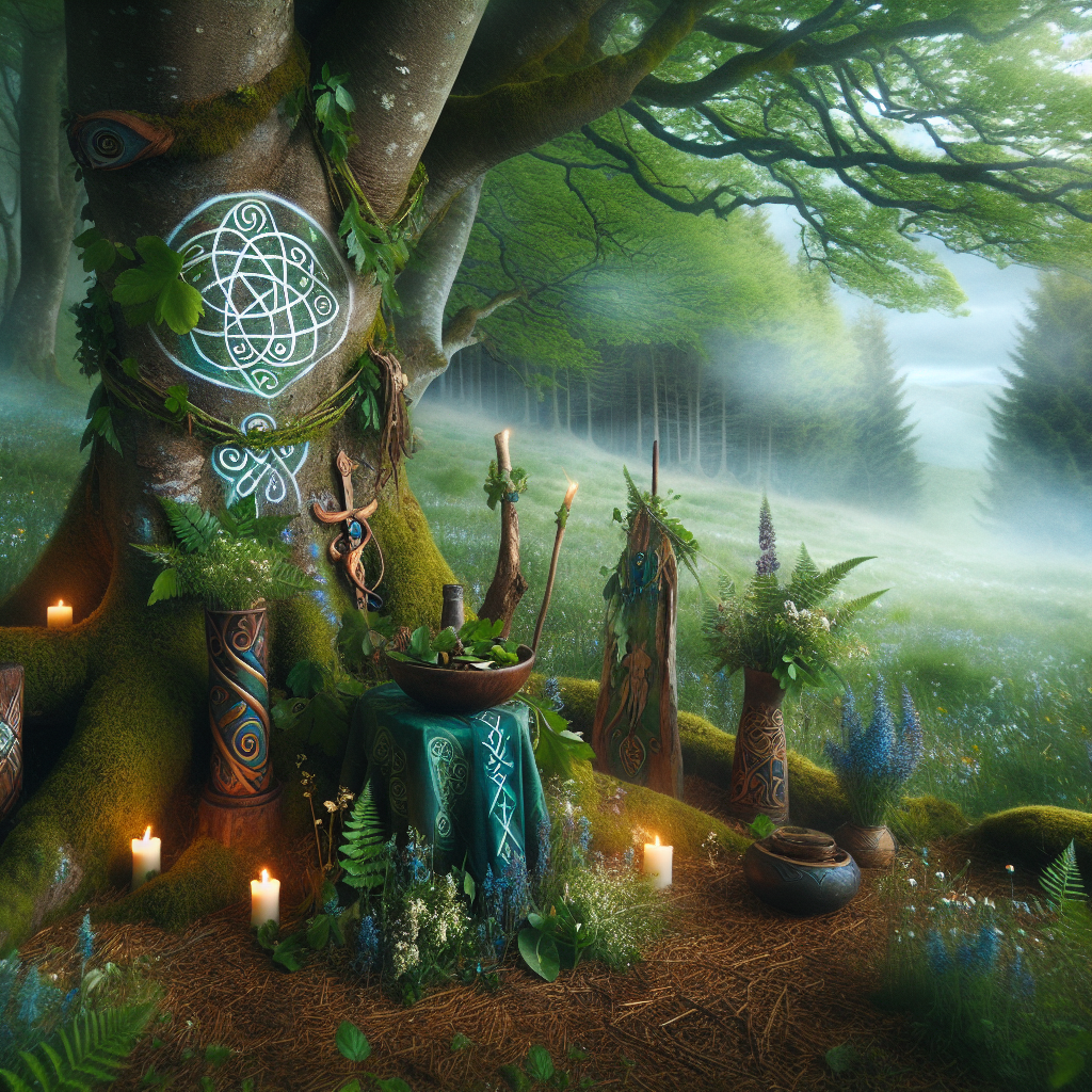 Sacred trees, Celtic-Norse traditions, spiritual plants, nature honoring, magickal rituals