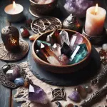 Witchcraft crystals, Wiccan stones, magical gems, crystal healing, witch stones