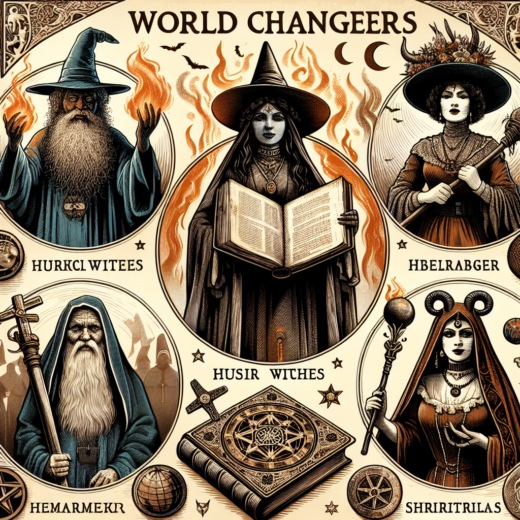 Historical witches, world changers, witchcraft history, influential witches, spiritual leaders