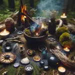 Nature magick, elemental rituals, earth-based spells, spiritual practices, witchcraft connection