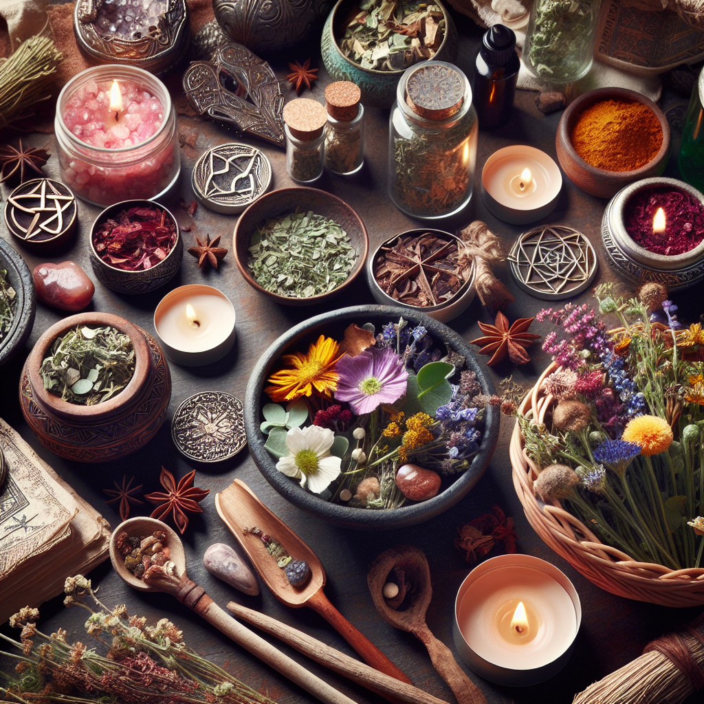 Pagan herbs, sacred plants, ritual usage, spellcraft ingredients, spiritual herbs