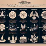 Witchcraft vs. paganism, magickal differences, spiritual paths, Wiccan traditions, comparison guide